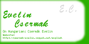 evelin csermak business card